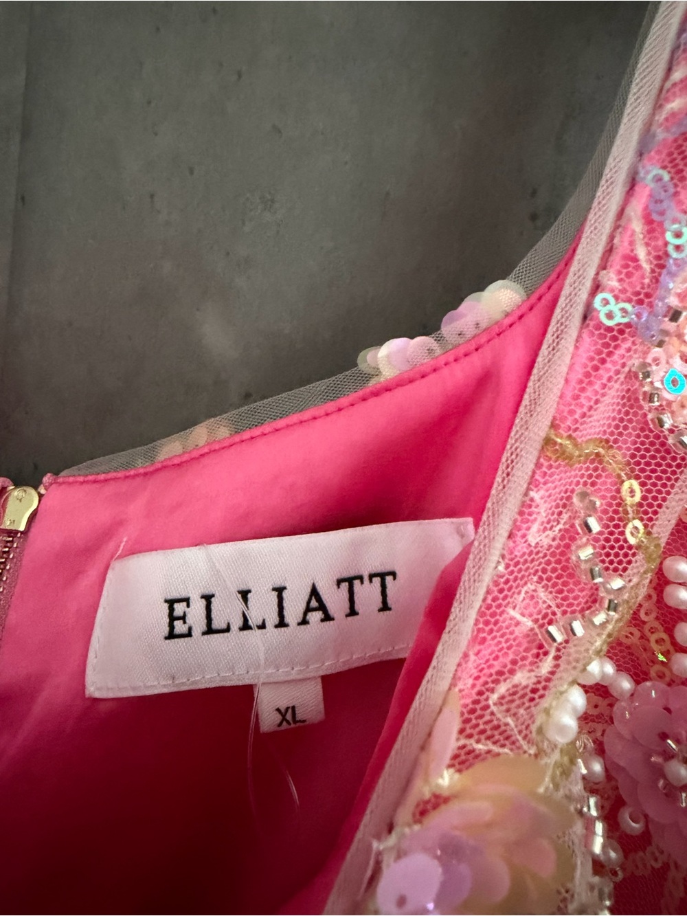 Elliatt Nathalie Sequin Floral Column Gown Dress - Picture 8 of 8